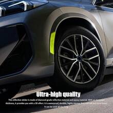 2PCS Reflective Trim Side Marker Stickers, Reflective Car Stickers, Side Reflectors Car, Auto Exterior Accessories Reflector Guard Fit Truck Wheel Well Arch Bumper Fenders (White) - màu xanh lá - Xem 7