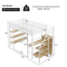 Kids Bed Frames, Headboards & Footboards - White - View 8