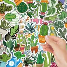 45PCS Green Plants Stickers – Waterproof Vinyl Decals For Laptop, Scrapbook, Tumbler, Guitar & More – Botanical Cute DIY Decoration Gift