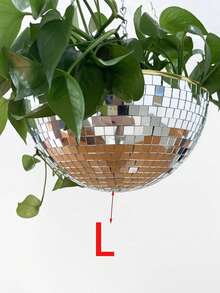 1 件迪斯科球花盆，悬挂式镜球形花盆，花园装饰悬挂花盆（实际商品可能比图片小，请订购大一号）