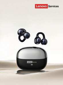 Lenovo LE302 New Bluetooth Earphones, Clip-On Open-Ear Surround Sound Stereo, High-Quality Audio, Low Latency, Music & Gaming, Directional Audio, ENC Noise Cancellation, Clear Calls, Wireless Earphones Compatible With Smartphones & Computers - Black - View 2