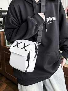 Men's Fashion Casual Men's Shoulder Bag Crossbody Bag School Style Pouch - White - View 6