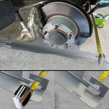 2-Piece Premium Wheel Alignment Tool Plates With Hanging Holes, Heavy-Duty Steel Construction, Precise Alignment, Rust-Resistant, Professional Mechanic Wheel Alignment Tool, Easy To Install, Universal, Toe Alignment Tool Plates 2-Piece - Silver - View 10