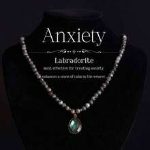 Natural Stone Oval Moonstone Pendant Necklace, Women's Natural Jewelry Gift For Holiday, Christmas, Valentine's Day, Anniversary (Pendant Pattern/Shape Random)