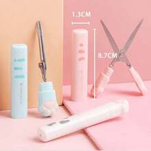 White Paw Scissors, Folding Pocket Scissors Multifunctional Scissor, Kawaii Hand Cutters Art Scissor School Stationery - 白色 - 查看 1