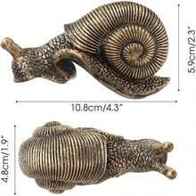 Vintage Resin Snail Planter Pot Hugger Flower Figurine, Climbing Statue And Vase Miniature Fairy Garden Terrarium Decor, Resin Art Patio Lawn Yard Outdoor Fence Hanger Animal Ornament, Bronze - 黃色 - 查看 2