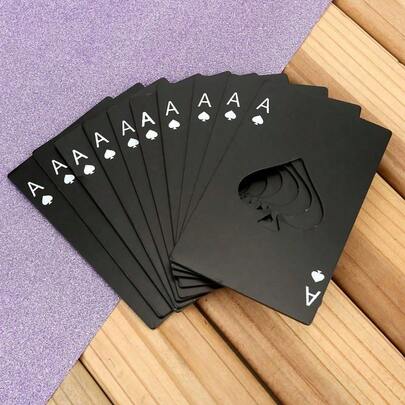 Dụng cụ mở nắp chai bằng kim loại, dụng cụ mở nắp chai hình lá bài Poker, dụng cụ mở nắp chai hình Át Bích cho phù rể, dụng cụ mở nắp chai bia bằng thép không gỉ cho ví và túi quần, trang trí phòng, phụ kiện, trò chơi dành cho người lớn phù hợp cho Halloween/Giáng sinh/Lễ Tạ ơn