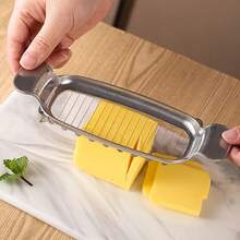 Stainless Steel Cheese Slicer, Butter And Foie Gras Cutter, Kitchen Gadget, Sharp Blades, Durable Metal Cheese Divider, Ideal Christmas Gift, Butter Cutting Tool | Functional Design | Stainless Steel Material - Multicolor - View 7