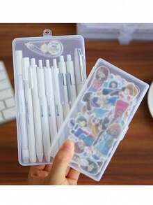 4 件多尺寸透明储物盒、珠子储物盒、美甲收纳盒、适用于贴纸收纳、珠宝整理、工艺品、生日派对装饰、办公室收纳、家居和学校用品、浴室、圣诞节 - 無色 - 查看 6