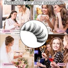 14 pares de cílios D Curl, cílios grossos e volumosos, cílios finos e alargados, efeito olho de gato, cílios postiços estilo mangá