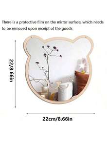 Acrylic Mirror Animal Wall Decor For Kids Room, Bedroom Wall Decoration (The Mirror Surface Has A Protective Film, And The Back Has A Layer Of Adhesive Paper That Needs To Be Peeled Off After Receiving The Item)