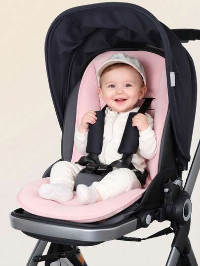 1 件优质婴儿推车座椅垫，新生儿头部支撑脊柱保护防震加厚汽车座椅垫，舒适透气婴儿推车内衬，妈妈必备，适合所有季节