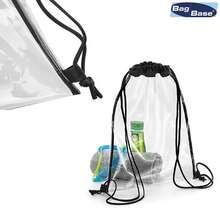 Bagbase Clear Gymsac (Clear/Black) - 100% TPU - (PC3594) - Clear - View 4
