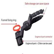 مجموعة ملء زيت محرك السيارة قمع عالمي قابل للتعديل بعرض مشبك قابض من البلاستيك PVC أداة صب الزيت متعددة الوظائف للسيارات