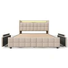 Bed Frames - Beige - Visa 10
