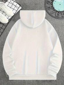 Sudadera con capucha azul marino para hombres con impresión inspiradora Mantente positivo, nunca te rindas - Estilo urbano moderno, sudadera cómoda con bolsillos, sudadera casual de manga larga, sudadera con capucha motivacional | Sudadera con capucha | Ajuste Cómodo, Sudadera Inspiradora - Blanco - Ver 4