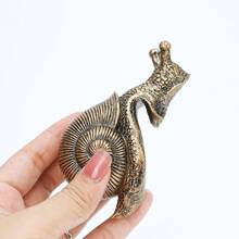 Vintage Resin Snail Planter Pot Hugger Flower Figurine, Climbing Statue And Vase Miniature Fairy Garden Terrarium Decor, Resin Art Patio Lawn Yard Outdoor Fence Hanger Animal Ornament, Bronze - 黃色 - 查看 5