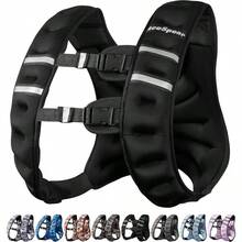 AceSpear Weighted Vest For Men Women 6lbs/8lbs/10lbs/12lbs/14lbs/16lbs/18lbs Body Weight Vest With Reflective Stripe For Running Walking Jogging Fitn Gth Training Workout