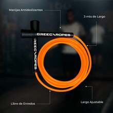 Cuerda Para Saltar PVC De Largo con 5MM De Grosor P6UK - Naranja - Ver 2