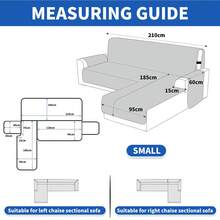 YSTYLE A 100% Waterproof 2/3/4 Seater Sofa Cover With Peninsula, Universal Reversible Corner Sofa Cover