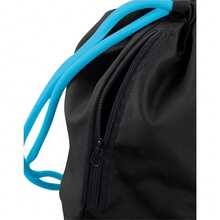 Bagbase Icon Drawstring Bag (Black/Surf Blue) - 100% Polyester - (PC5456) - Black - View 3