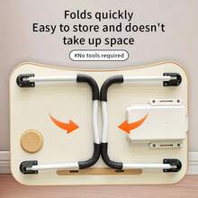 Portable Laptop Desk - Foldable Table Computer Desk - With Cup Holder And Drawer - Suitable For Use On Beds Sofas Or Floors