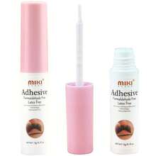 Miki House Super Strong Hold Eyelash Adhesive, Brush On, Waterproof Long-Lasting Strip Lash Glue, Natural-Looking Allergy & Latex Free With Brush Applicator 5g /0.17 OZ-White Glue (1 Piece )