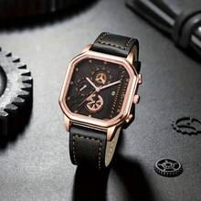 1pc Men's Casual Sports Square Numeric Scale Calendar Dial Classic Quartz Wristwatch (1pc/Set), Watch Box Not Included - Black - View 7