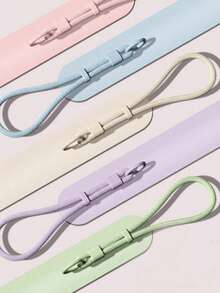 1pc Minimalist Adjustable Short Strap Buckle Lanyard, Phone Lanyard, Water Bottle Holder, Key Chain, Wrist Strap With Pad