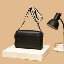 Soft Leather Fashion Women's Bag - Black - View 2