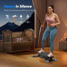 MERACH Balance Board With Resistance Bands, Portable Ski Balancing Machine Featuring LCD Monitor, 300 Lbs Capacity Gibbon Balance Trainer For Full Body Workout - 黑色 - 查看 4