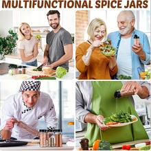 1-12pcs Storage Container, 3.5-Ounce Leak Proof Seasoning Container With Black Screw Cap, Portable Transparent Spice Sealed Can For Spices, Powders, Chili And Salt, Kitchen Organization And Storage, Kitchen Accessories