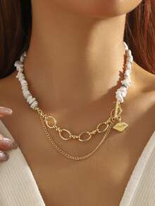 2pcs/Set Chic Versatile Asymmetrical Rhinestone Lip Necklace + Bracelet Jewelry Set, Suitable For Men & Women, Holiday Party, Daily Wear, Exquisite Christmas, Thanksgiving, Halloween, Birthday Gift