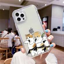 Funda de teléfono con diseño de pareja de gatos de dibujos animados compatible con iPhone 16, 11, 12, 13, 14, 15 Pro MAX, 7 Plus, Mini, SE. Funda transparente y resistente a golpes compatible con iPhone 17, 17 Pro y 17 Pro Max. - -10 - Ver 4