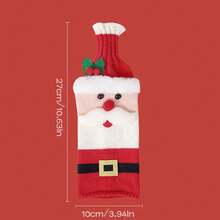 Christmas Decorations Santa Claus Wine Bottle Covers, Knitted Champagne Bottle Sleeves, For Restaurant Holiday Settings Christmas, Halloween, Thanksgiving Gifts Easter Gifts Christmas Decorations Christmas Gifts Christmas Decorations Home Christmas Gifts Christmas Decor