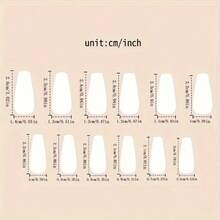 24pcs Christmas Style Winter Reindeer & Pine Tree Removable Press-On False Nails - Brown - View 4