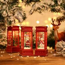 Christmas Decorative Lighting Telephone Booth Ornament