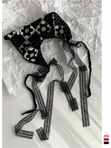 1 件万圣节派对幽灵/蜘蛛网蜘蛛南瓜蝙蝠魔鬼独特成人头带，深色风格钩针编织头带，秋冬装饰性能三角围巾，优雅发饰 - 彩色 - 查看 11