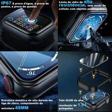 2025 New Smartwatch Watch X9 Pro 9 Series 45mm GPS NFC Bluetooth Call Smart Watch - 黑色 - 查看 2