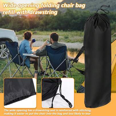1-Piece Folding Chair Carrying Bag, Camping Chair Replacement Bag, Portable Nylon Bag For Storing Camping Chairs, Travel, Folding Chairs, Fishing, Picnic Folding Chair Storage Bag