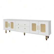 Television Stands & Entertainment Centers - Vit + Spånskiva + 180-190 cm - Visa 9