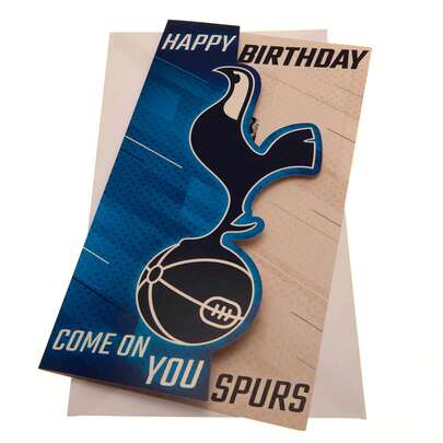 Tottenham Hotspur FC Spurs Birthday Card (Blue/White) - 100% Mixed - (TA11487)
