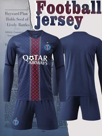 2025-2026 Men's Football Set - Long Sleeve Shirt And Shorts Set, Home Design Style