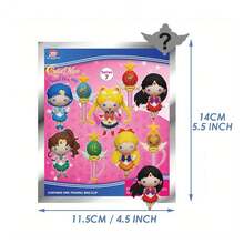 TOEI ANIMATION 1 قطعة صندوق أعمى مرخص رسميًا لشخصيات أنمي كرتونية ثلاثية الأبعاد من سيلور مون، مفاجأة جماعية، سلسلة مفاتيح جامعة لشخصيات سيلور مون وسيلور ميركوري، هدايا ترفيهية إبداعية لحقيبة الظهر وسيارة المفاتيح وديكور الغرفة والزينة لعيد الميلاد وعيد الهالوين والأسرة والأصدقاء