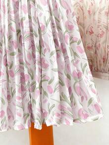 优雅印花百褶裙，浪漫高贵，适合日常穿着、购物、约会、度假，是春夏的理想之选，四季皆宜。 - 玫紅色 - 查看 2