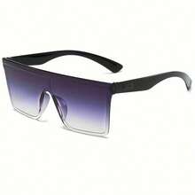 1pc/3pcs Frameless Plastic Glasses With Gradient Lens, Showcasing Personalized Style, Perfectly Fit For Women's Daily Wear, Hiking, Summer, Back To School, Tropical Beach Vacation, Suitable For All Face Shapes Shield Shape Women Fashion Glasses Shades