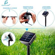 ELE-GATE Tira De 20 Luces Led RGB Solares Para Jardín Exteriores - Multicolor - Ver 6