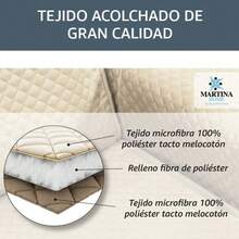 Martina Home Diamond - Funda de sofá Reversible (3 plazas, Acolchada), Color Beige - Burdeos - Ver 2