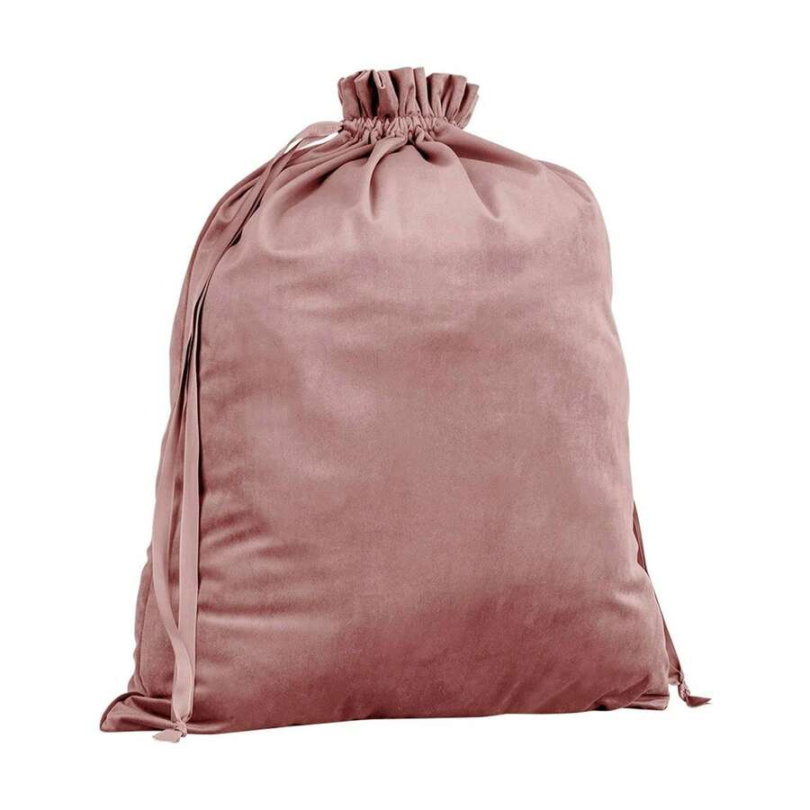 Bagbase Plain Velvet Gift Bag (Rose Quartz) - 100%  Polyester - (RW10484) - Red - View 1