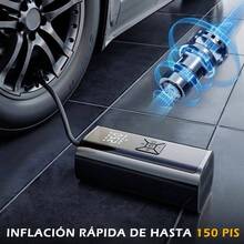 Compresor de Aire Porttil para Autos 150PSI, Inflador de Llantas con Pantalla Digital LCD, Bomba de Aire 12V, Deteccin de Presin de Aire, para Coches, Motos, Bicicletas y Pelotas - inicial - Ver 2